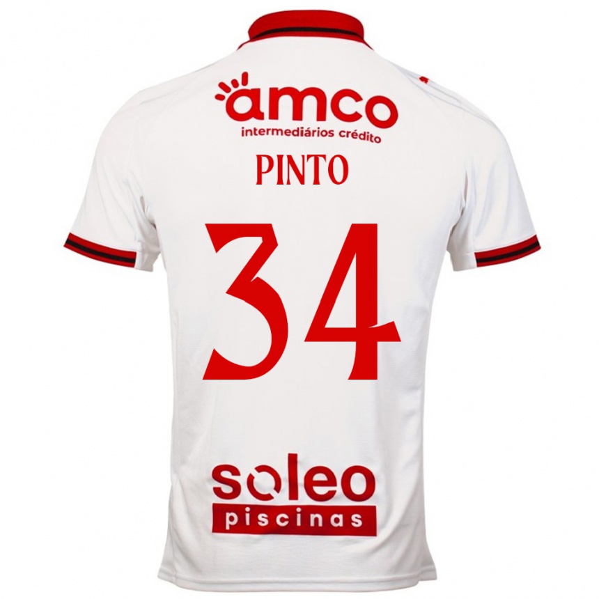 גברים כדורגל Ana Pinto #34 לבן אדום הרחק ג'רזי 2025/26