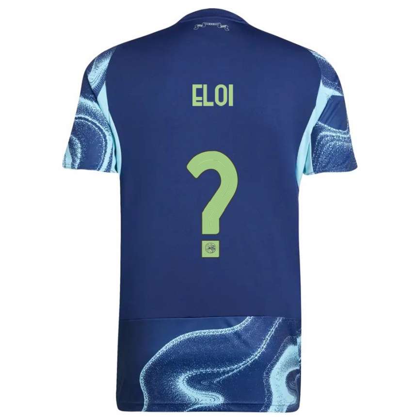 גברים כדורגל Eloi Gómez #0 נייבי תכלת הרחק ג'רזי 2025/26