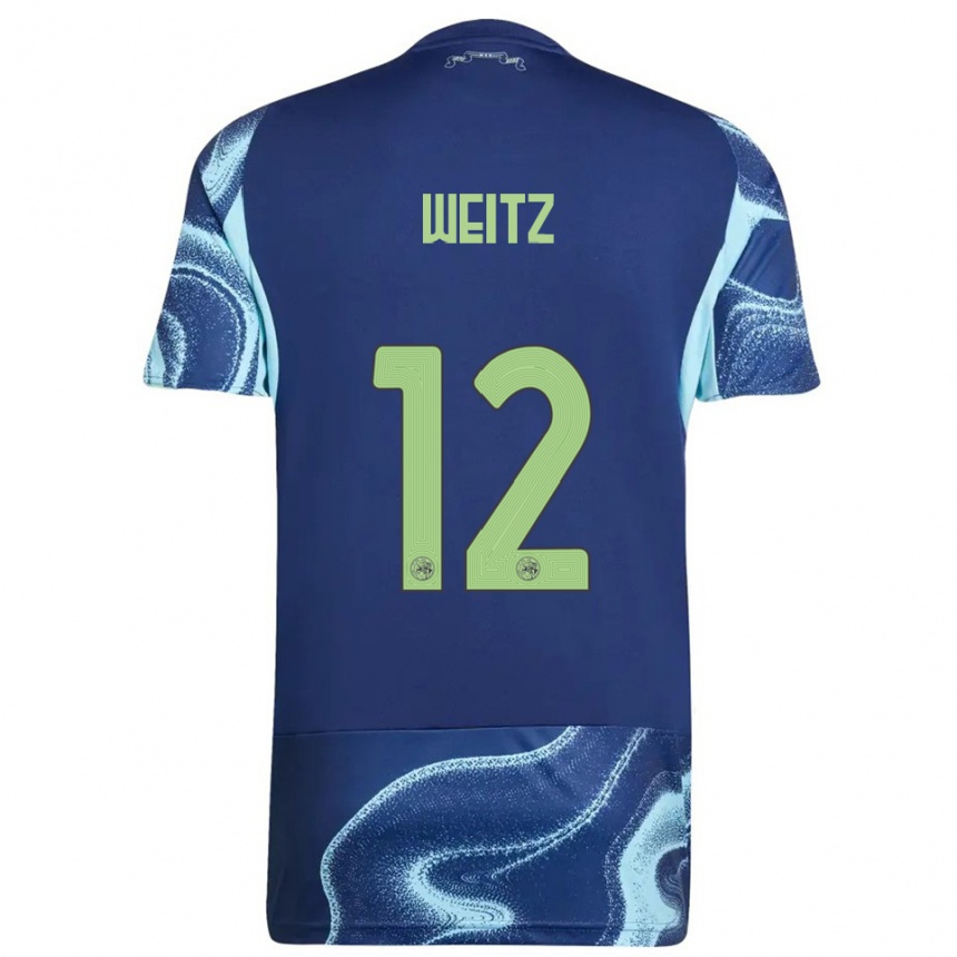 גברים כדורגל Axel Weitz #12 נייבי תכלת הרחק ג'רזי 2025/26