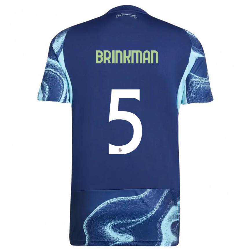 גברים כדורגל Tim Brinkman #5 נייבי תכלת הרחק ג'רזי 2025/26