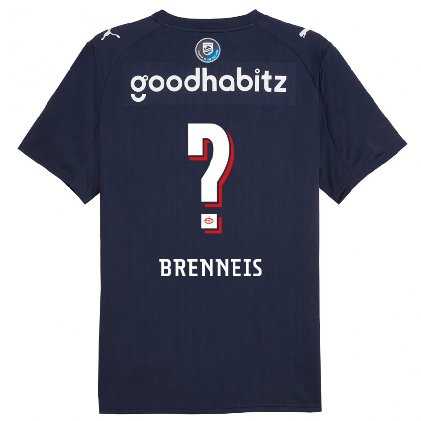 גברים כדורגל Nick Brenneis #0 נייבי לבן הרחק ג'רזי 2025/26