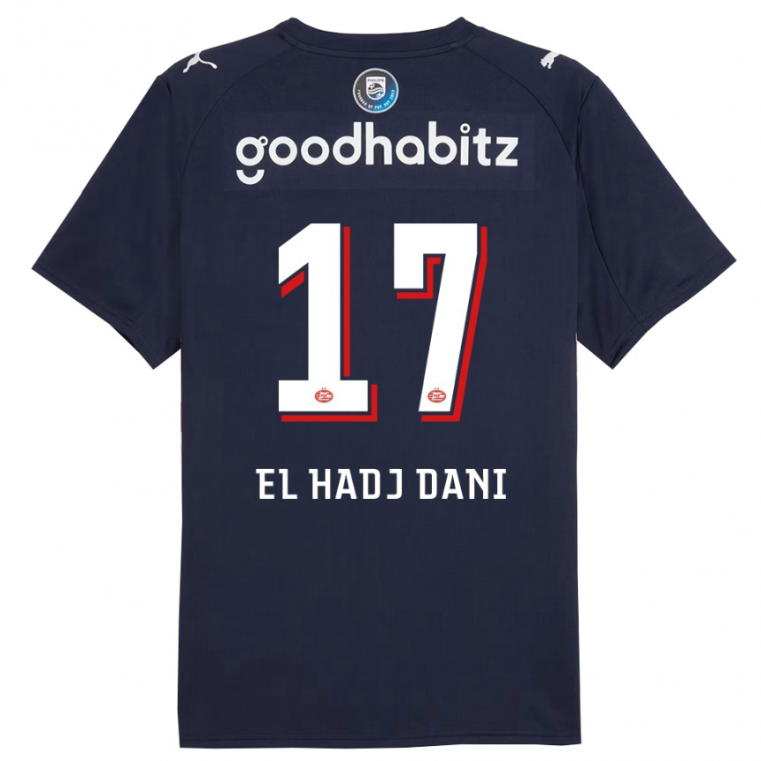 גברים כדורגל Soudais El Hadj Dani #17 נייבי לבן הרחק ג'רזי 2025/26