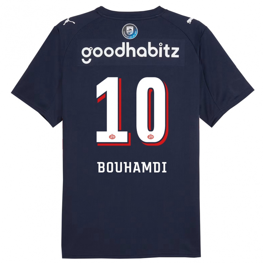גברים כדורגל Amir Bouhamdi #10 נייבי לבן הרחק ג'רזי 2025/26