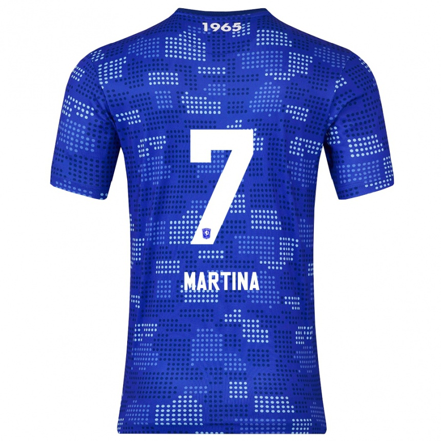 גברים כדורגל Shi-Jon Martina #7 כחול תכלת הרחק ג'רזי 2025/26