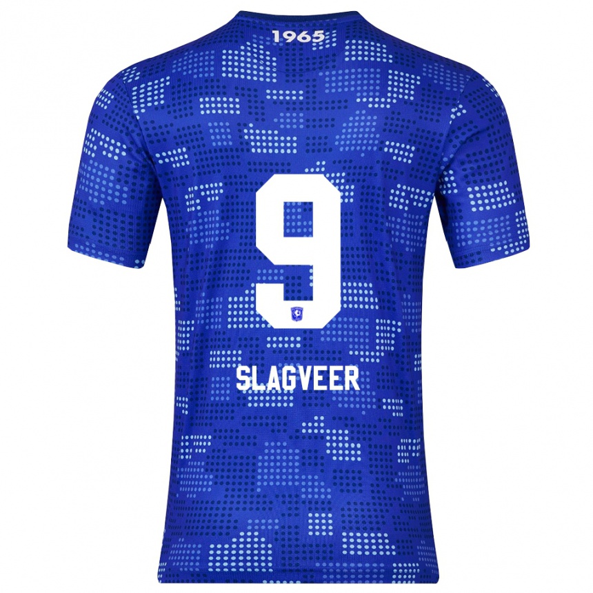 גברים כדורגל Derrick Slagveer #9 כחול תכלת הרחק ג'רזי 2025/26