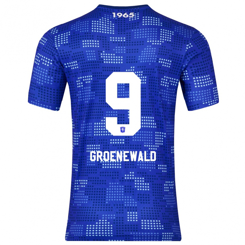 גברים כדורגל Nigel Groenewald #9 כחול תכלת הרחק ג'רזי 2025/26