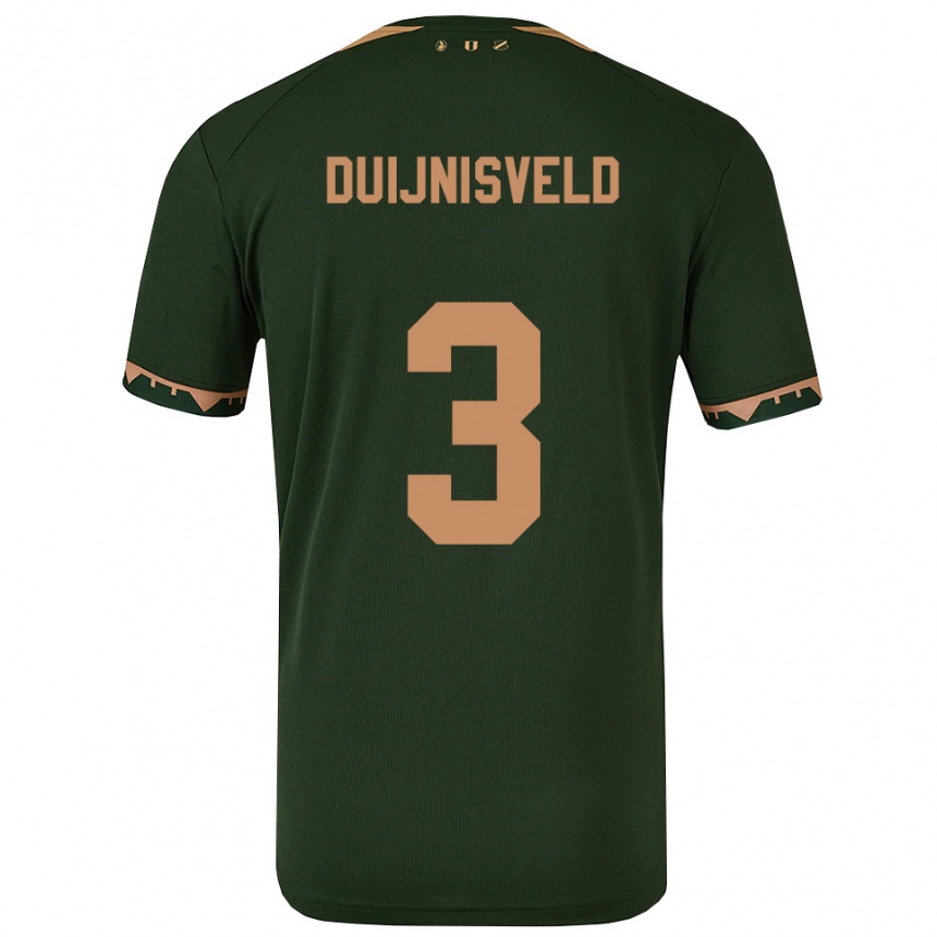 גברים כדורגל Owen Duijnisveld #3 ירוק זהב הרחק ג'רזי 2025/26