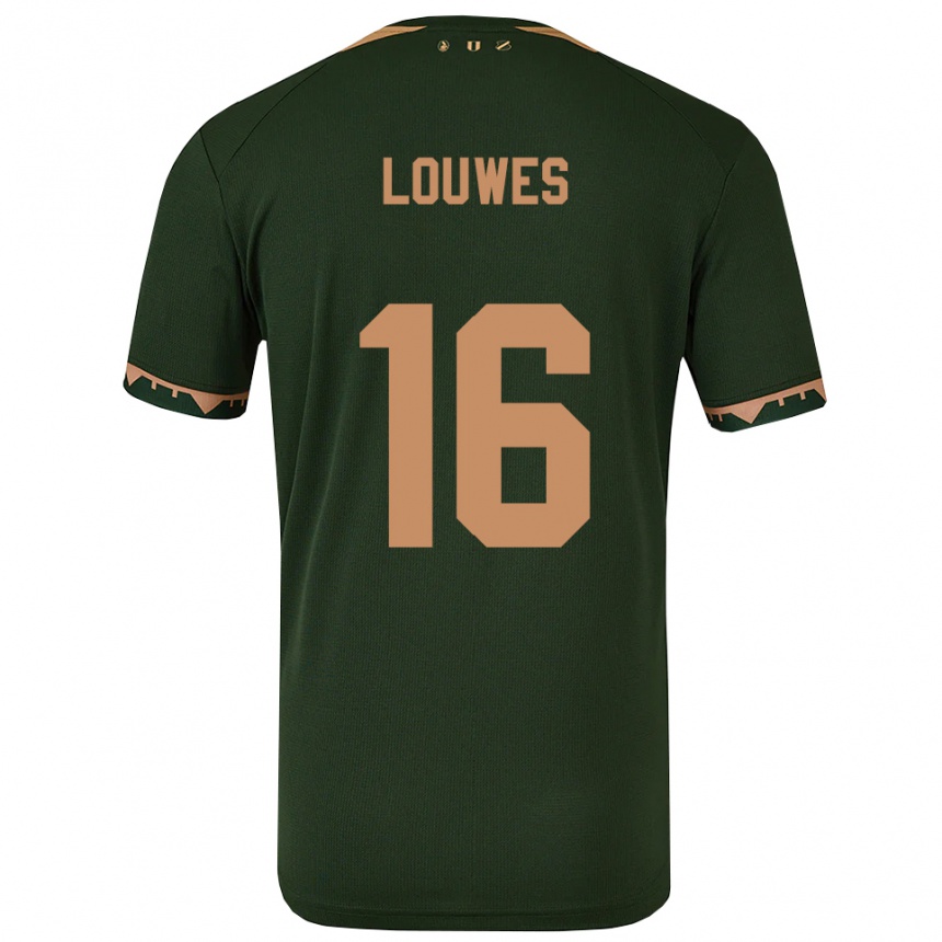 גברים כדורגל Puck Louwes #16 ירוק זהב הרחק ג'רזי 2025/26
