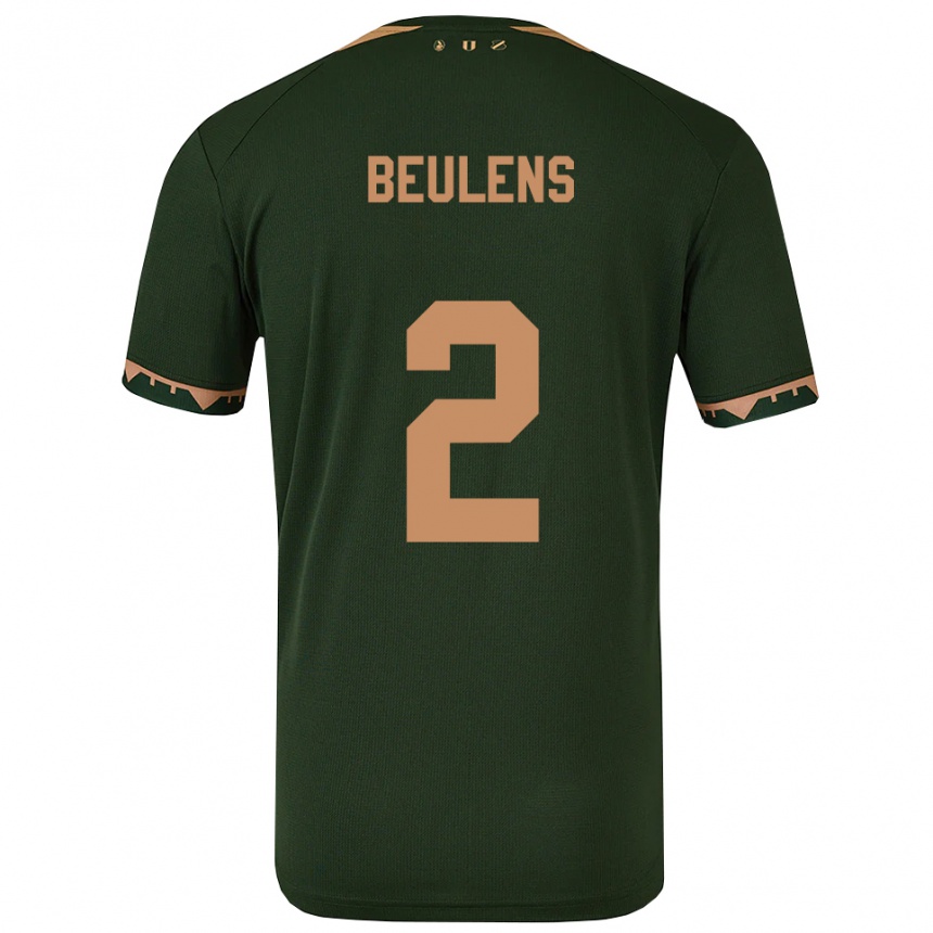 גברים כדורגל Noël Beulens #2 ירוק זהב הרחק ג'רזי 2025/26