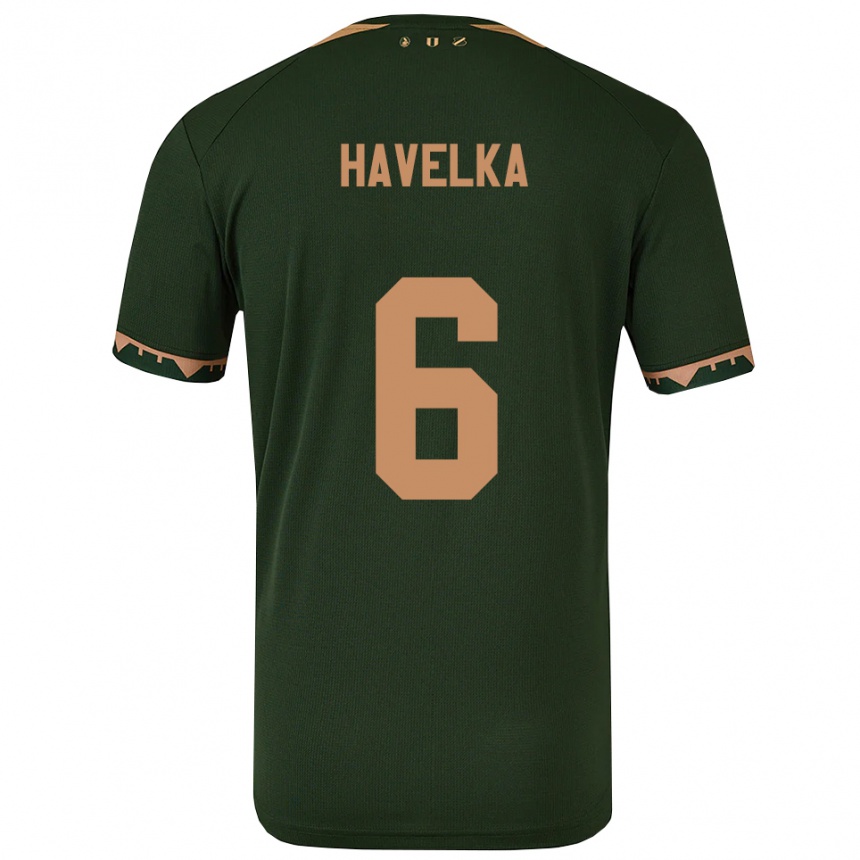 גברים כדורגל Matyas Havelka #6 ירוק זהב הרחק ג'רזי 2025/26