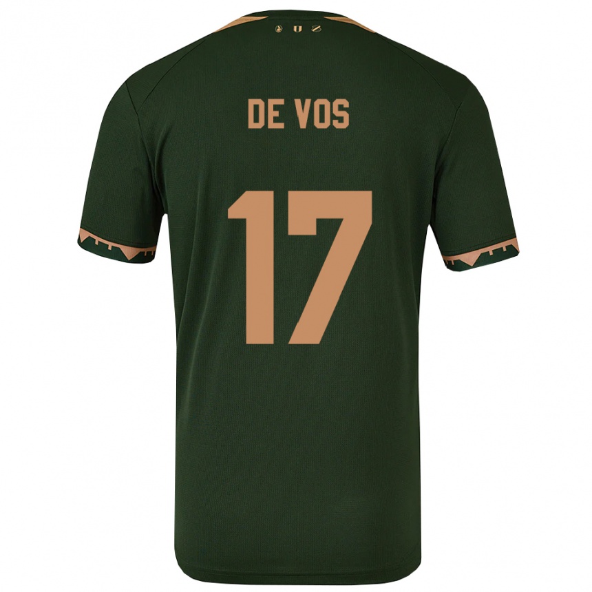 גברים כדורגל Nick De Vos #17 ירוק זהב הרחק ג'רזי 2025/26