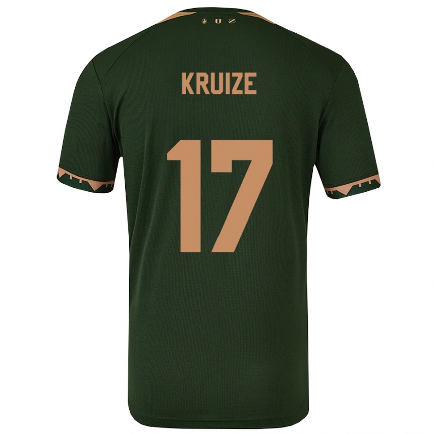 גברים כדורגל Elisha Kruize #17 ירוק זהב הרחק ג'רזי 2025/26