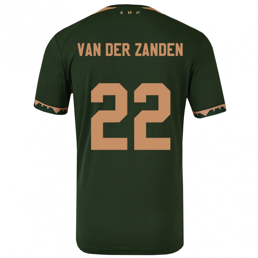 גברים כדורגל Ilse Van Der Zanden #22 ירוק זהב הרחק ג'רזי 2025/26