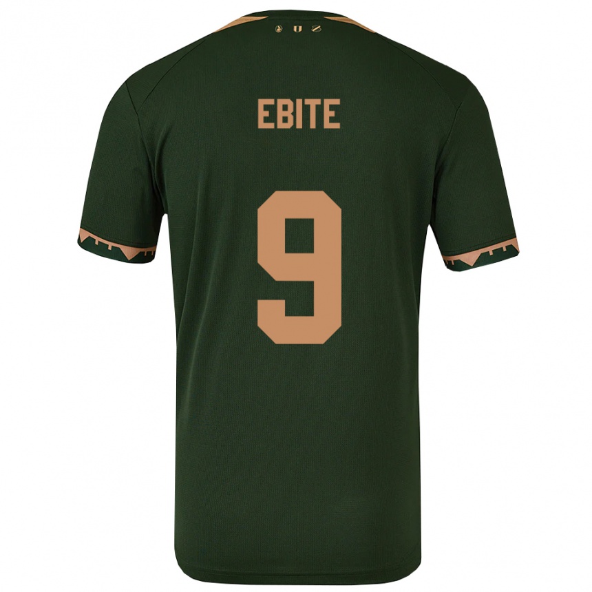 גברים כדורגל Shedrach Ebite #9 ירוק זהב הרחק ג'רזי 2025/26