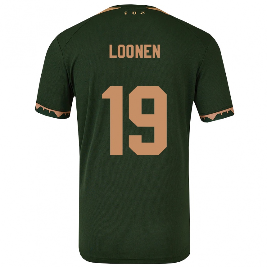 גברים כדורגל Lobke Loonen #19 ירוק זהב הרחק ג'רזי 2025/26