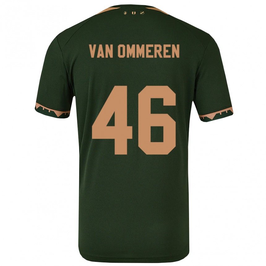 גברים כדורגל Jaygo Van Ommeren #46 ירוק זהב הרחק ג'רזי 2025/26
