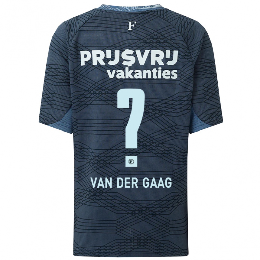 גברים כדורגל Bo Van Der Gaag #0 שחור אפור הרחק ג'רזי 2025/26