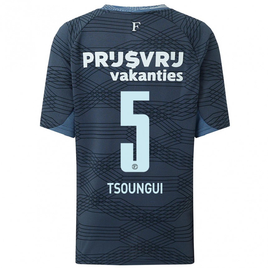 גברים כדורגל Antef Tsoungui #5 שחור אפור הרחק ג'רזי 2025/26
