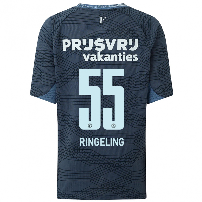 גברים כדורגל Sam Ringeling #55 שחור אפור הרחק ג'רזי 2025/26