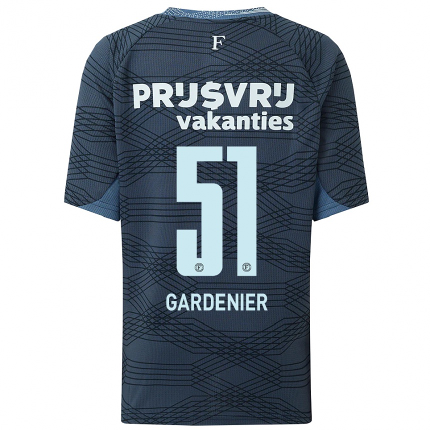 גברים כדורגל Lucas Gardenier #51 שחור אפור הרחק ג'רזי 2025/26