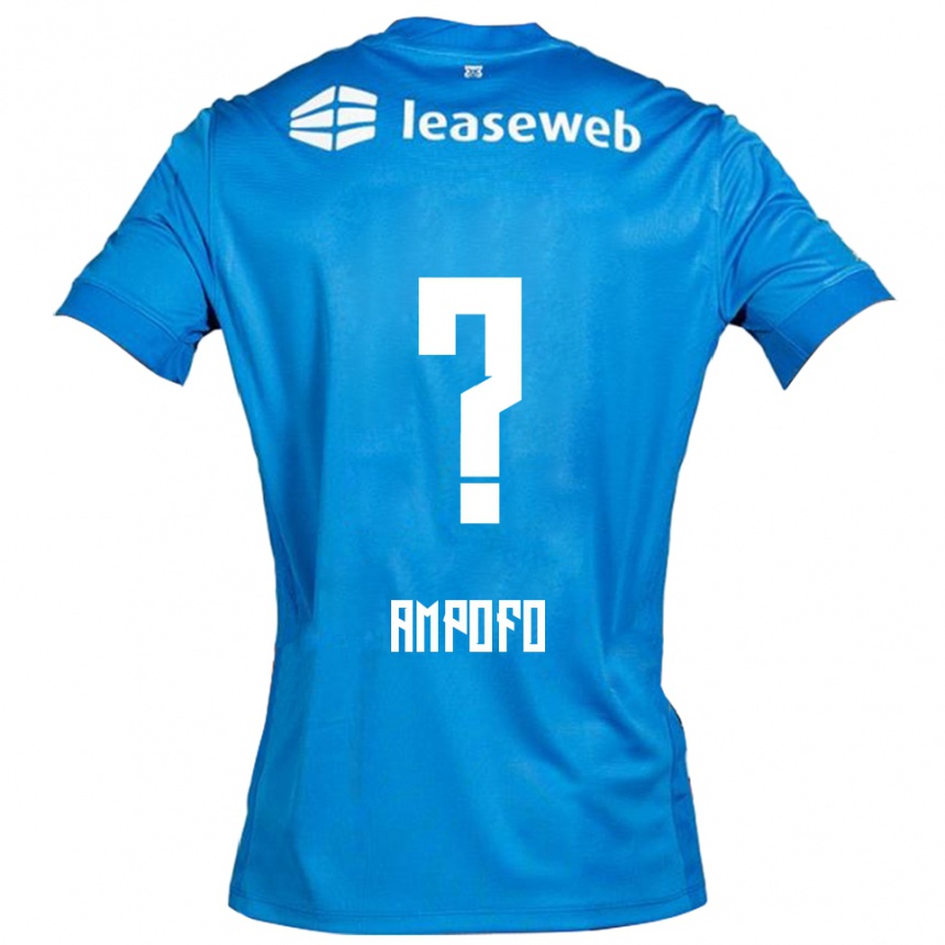 גברים כדורגל Jahmael Ampofo #0 כחול לבן הרחק ג'רזי 2025/26