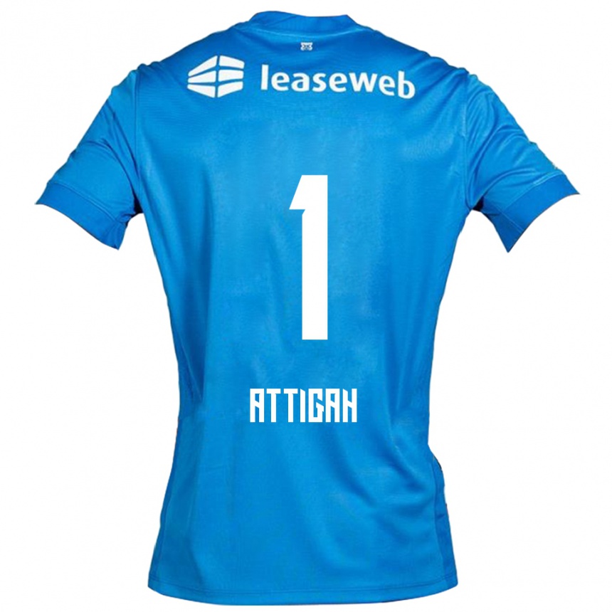 גברים כדורגל Quenten Attigah #1 כחול לבן הרחק ג'רזי 2025/26