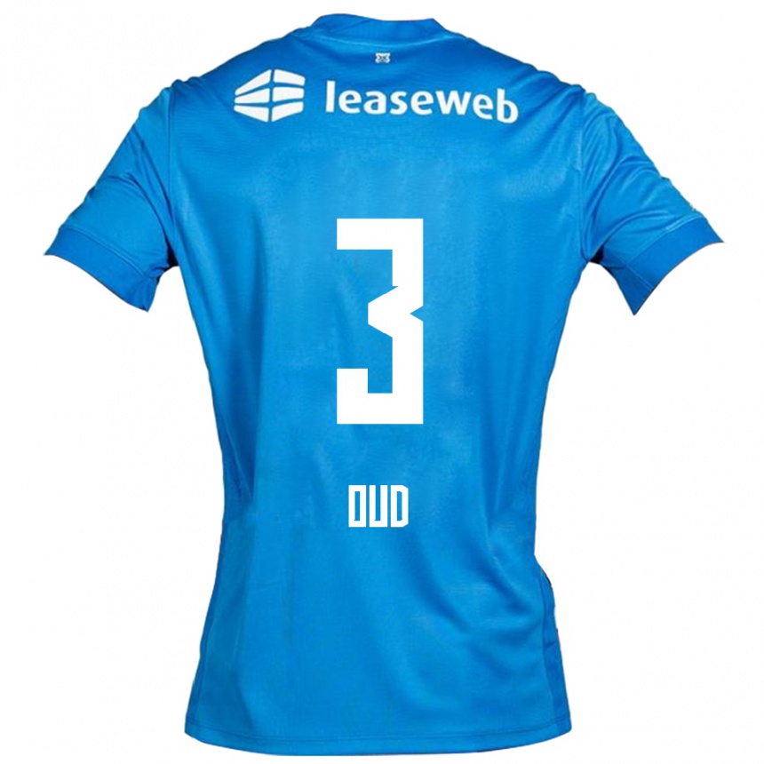 גברים כדורגל Joeri Oud #3 כחול לבן הרחק ג'רזי 2025/26