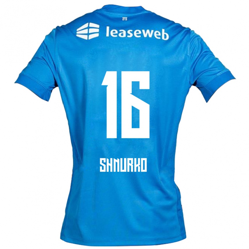 גברים כדורגל Danylo Shnurko #16 כחול לבן הרחק ג'רזי 2025/26