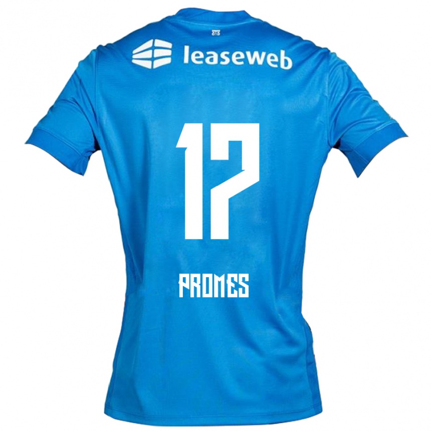 גברים כדורגל Rodrigo Promes #17 כחול לבן הרחק ג'רזי 2025/26
