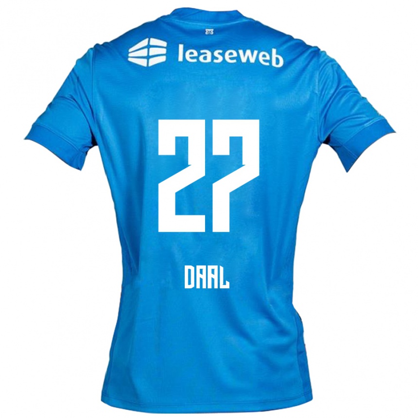 גברים כדורגל Ro-Zangelo Daal #27 כחול לבן הרחק ג'רזי 2025/26