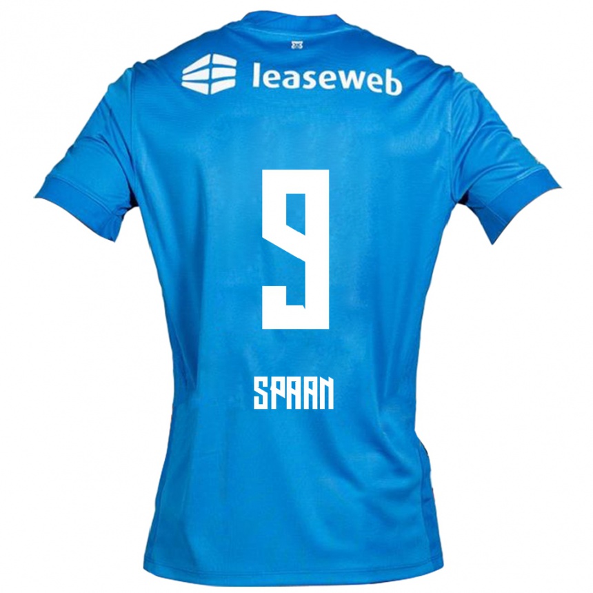 גברים כדורגל Floor Spaan #9 כחול לבן הרחק ג'רזי 2025/26