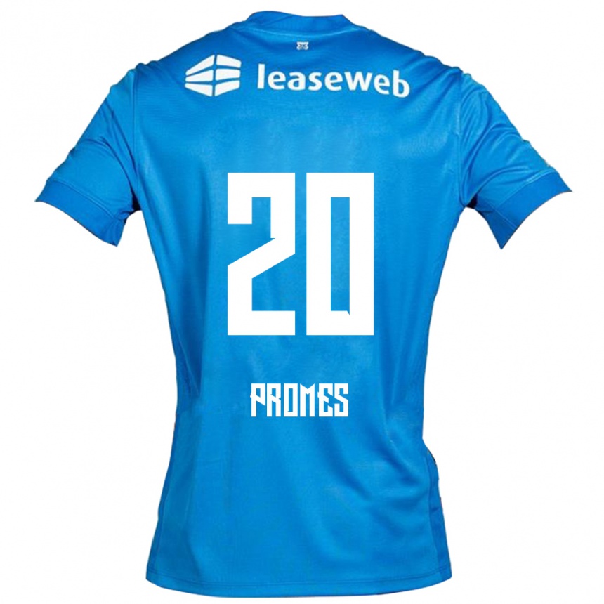 גברים כדורגל Valentino Promes #20 כחול לבן הרחק ג'רזי 2025/26