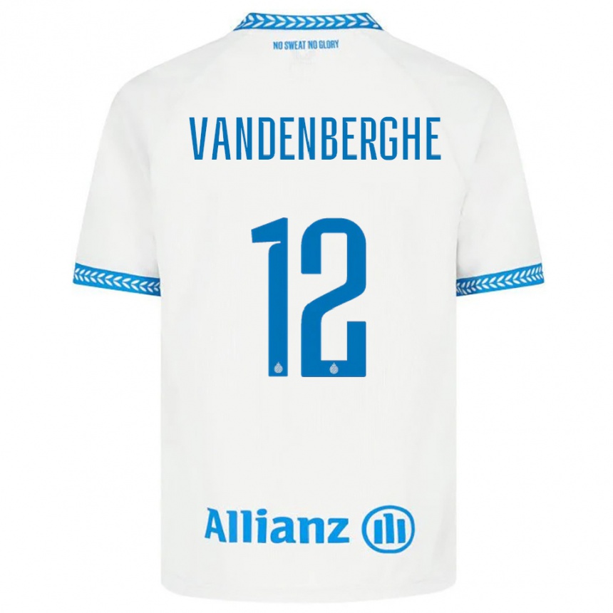 גברים כדורגל Xander Vandenberghe #12 כחול לבן הרחק ג'רזי 2025/26