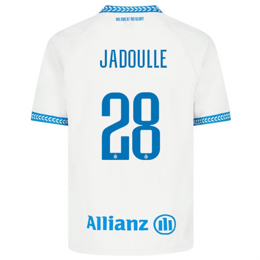 גברים כדורגל Romane Jadoulle #28 כחול לבן הרחק ג'רזי 2025/26