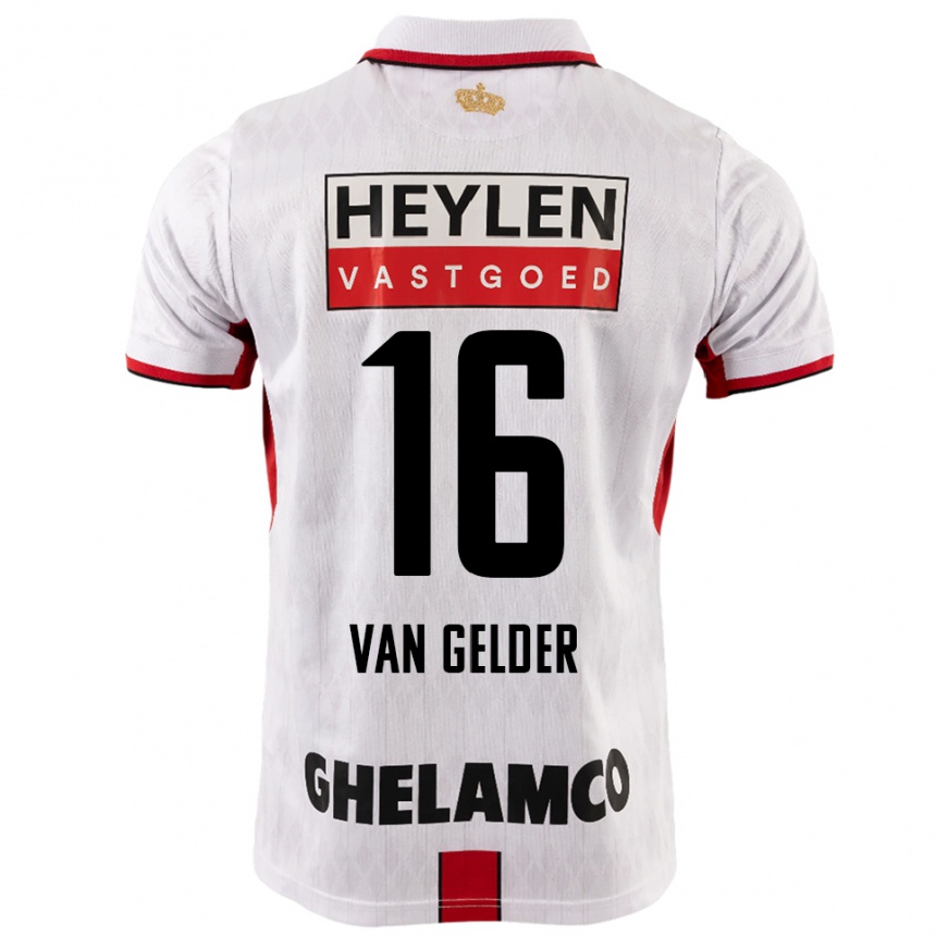 גברים כדורגל Louie Van Gelder #16 לבן אדום הרחק ג'רזי 2025/26