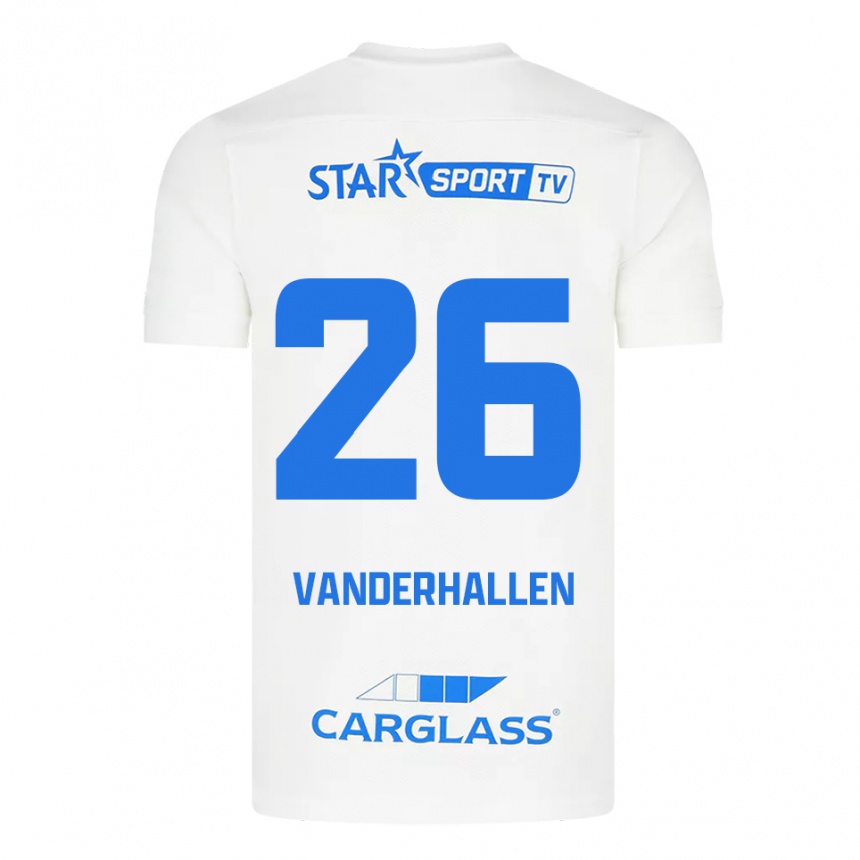 גברים כדורגל Yari Vanderhallen #26 לבן כחול הרחק ג'רזי 2025/26