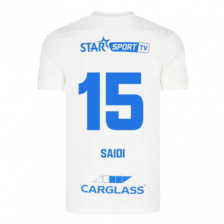 גברים כדורגל Assil Saidi #15 לבן כחול הרחק ג'רזי 2025/26