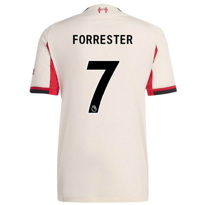 גברים כדורגל Lamore Forrester #7 לבן שחור הרחק ג'רזי 2025/26