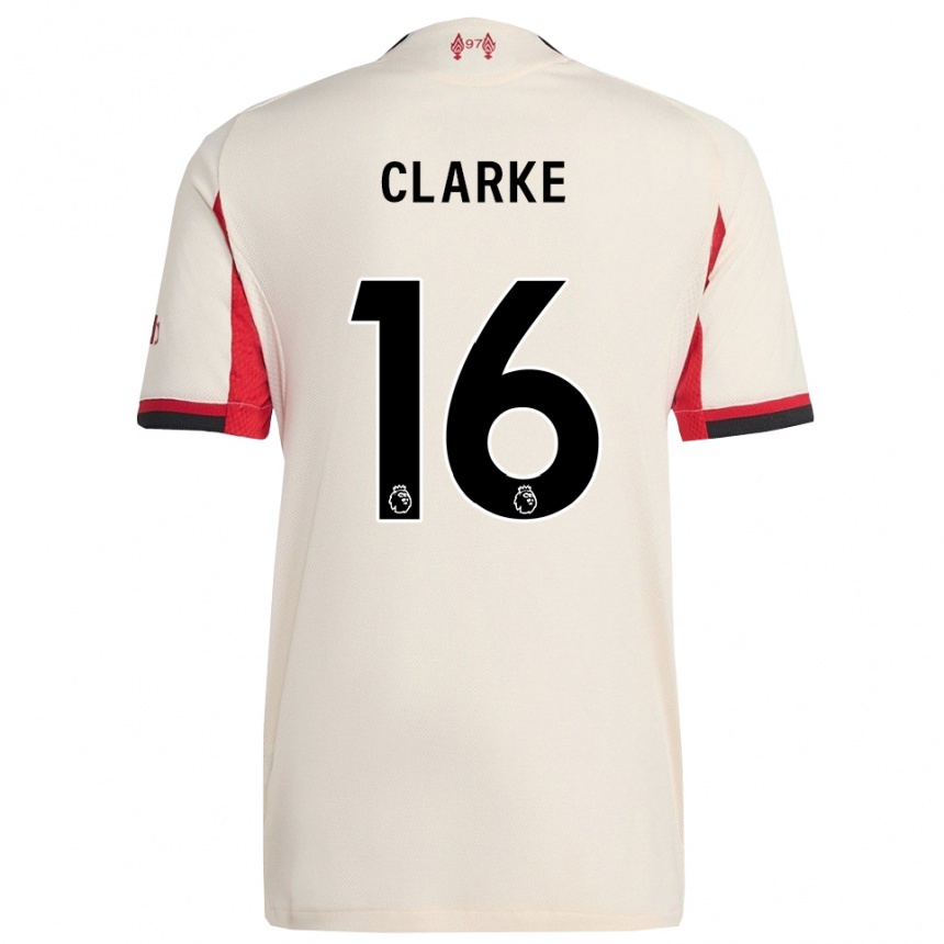 גברים כדורגל Lucas Clarke #16 לבן שחור הרחק ג'רזי 2025/26