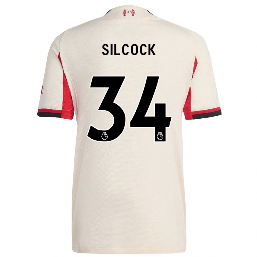 גברים כדורגל Hannah Silcock #34 לבן שחור הרחק ג'רזי 2025/26
