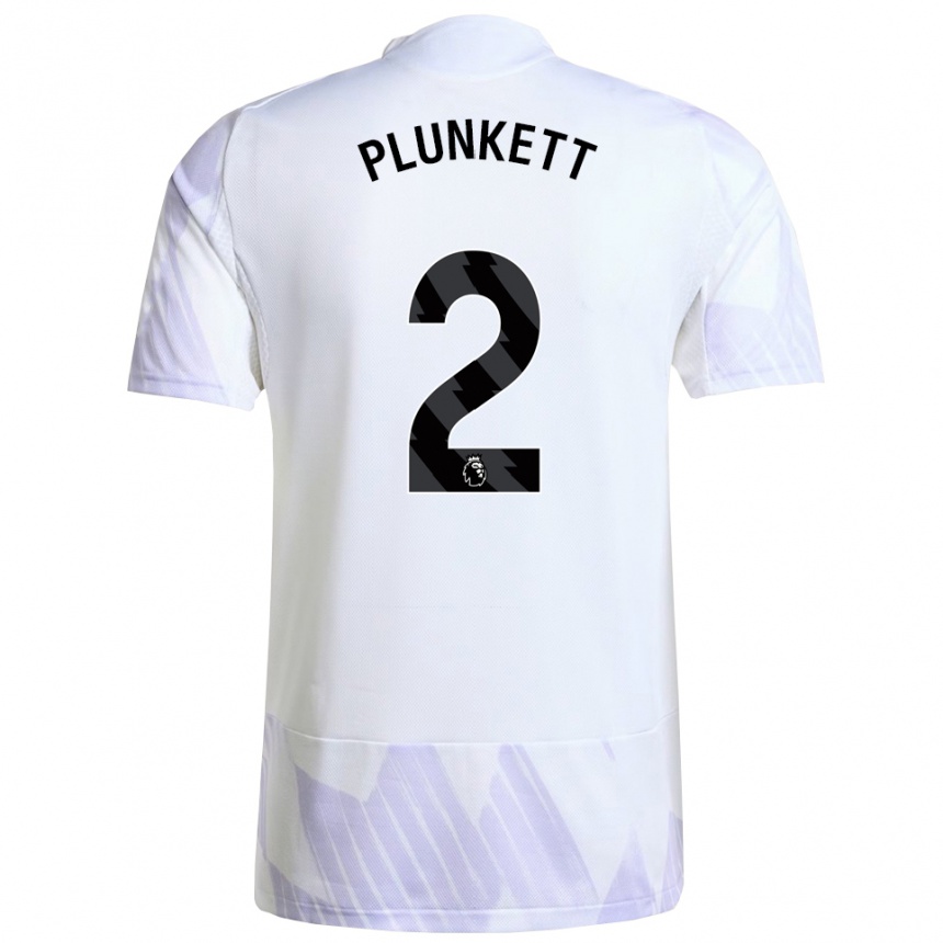 גברים כדורגל Dante Plunkett #2 לבן סגול סגול הרחק ג'רזי 2025/26