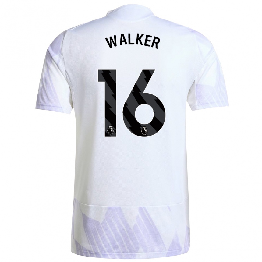 גברים כדורגל Alfie Walker #16 לבן סגול סגול הרחק ג'רזי 2025/26