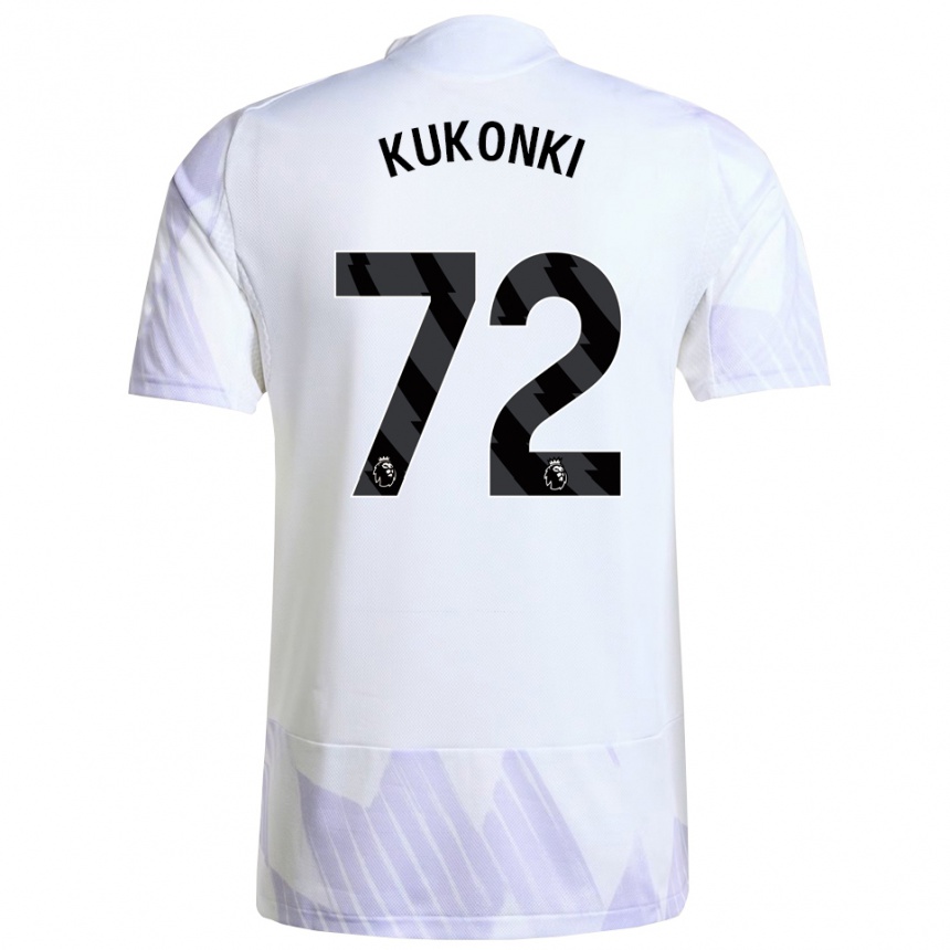 גברים כדורגל Godwill Kukonki #72 לבן סגול סגול הרחק ג'רזי 2025/26