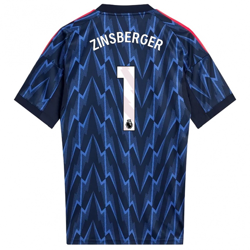 גברים כדורגל Manuela Zinsberger #1 נייבי אדום הרחק ג'רזי 2025/26