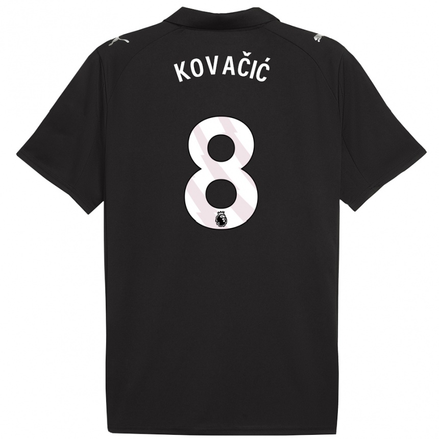 גברים כדורגל מתאו קובאצ'יץ' #8 שחור לבן הרחק ג'רזי 2025/26
