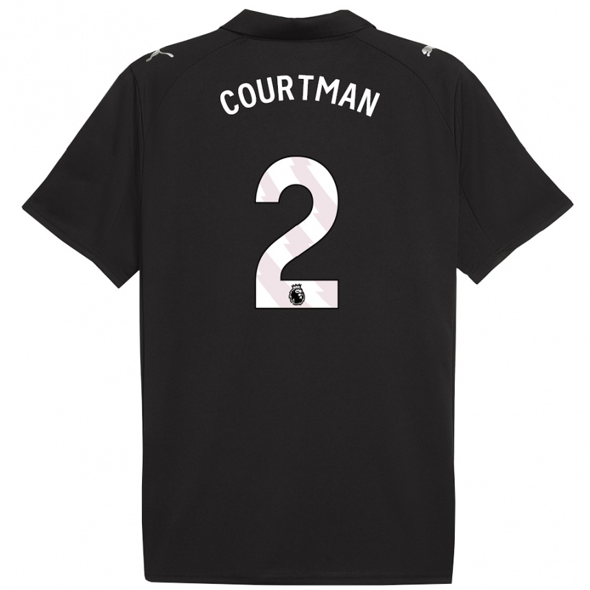 גברים כדורגל Charlie Courtman #2 שחור לבן הרחק ג'רזי 2025/26