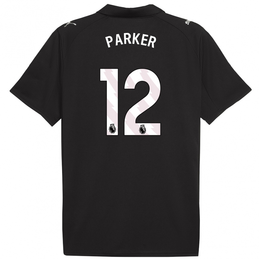 גברים כדורגל Xavier Parker #12 שחור לבן הרחק ג'רזי 2025/26