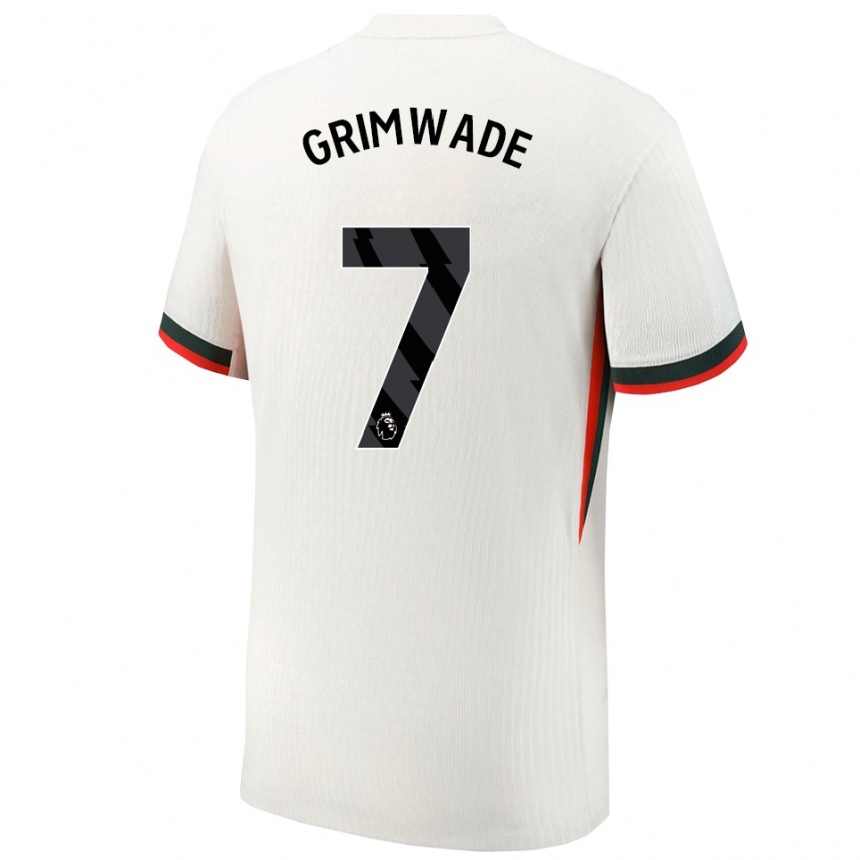 גברים כדורגל Heze Grimwade #7 לבן ירוק הרחק ג'רזי 2025/26
