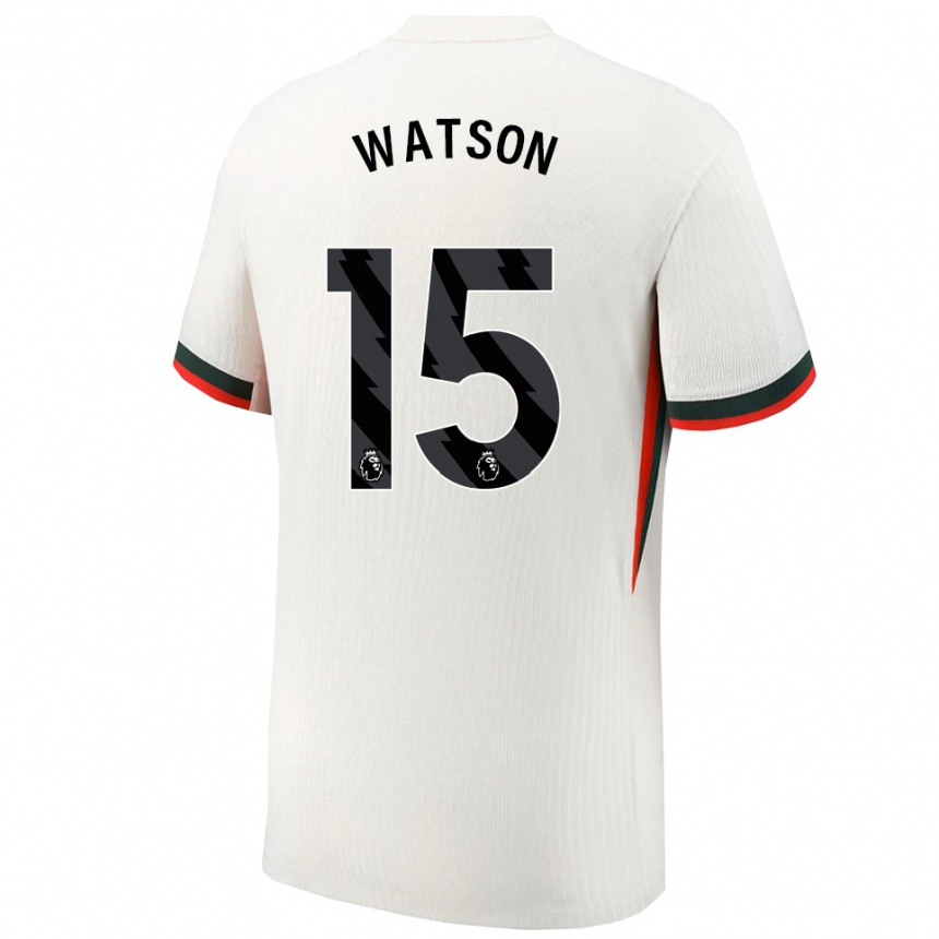גברים כדורגל Reggie Watson #15 לבן ירוק הרחק ג'רזי 2025/26