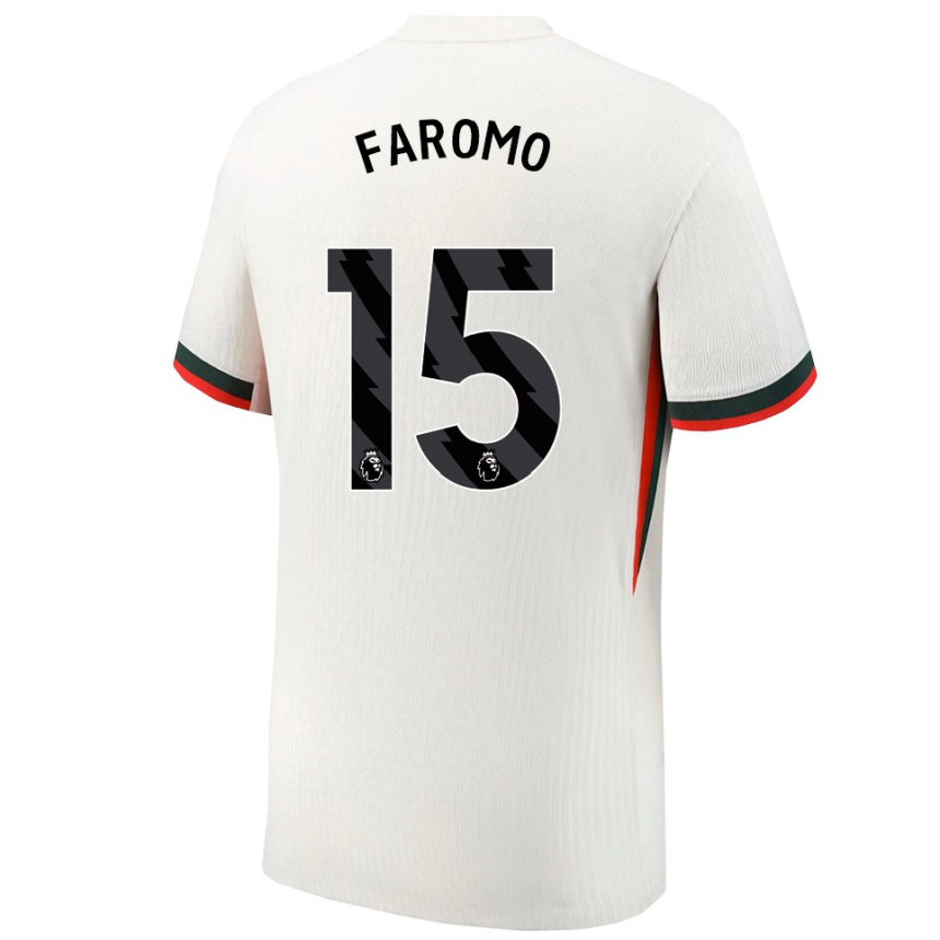 גברים כדורגל Trey Faromo #15 לבן ירוק הרחק ג'רזי 2025/26